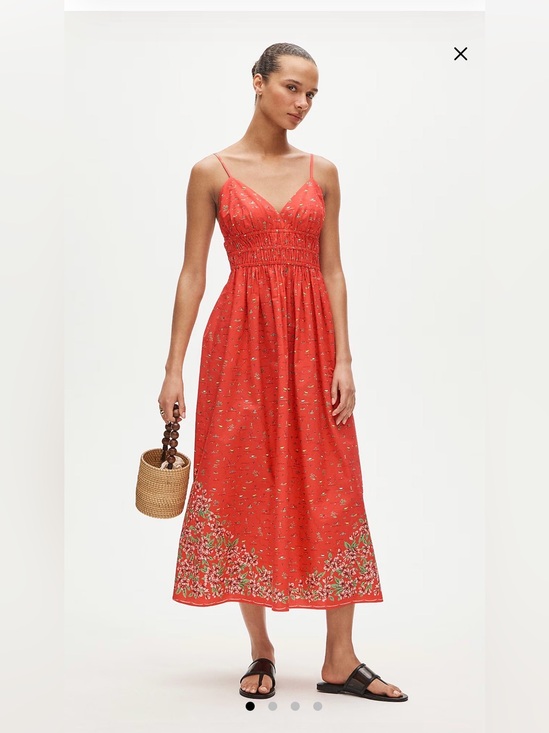J. Crew Dresses & Skirts - J. Crew Smocked-waist V-neck dress in map print